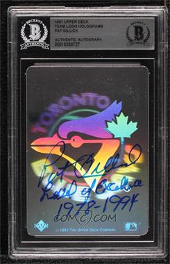 1991 Upper Deck - Team Logo Hologram Inserts #_TOBJ - Toronto Blue Jays [BAS BGS Authentic]