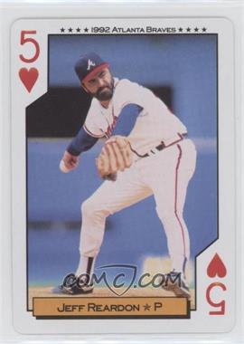 1992 Bicycle Atlanta Braves World Series Playing Cards - Box Set [Base] #5H - Jeff Reardon