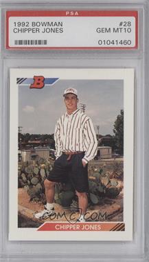 1992 Bowman - [Base] #28 - Chipper Jones [PSA 10 GEM MT]