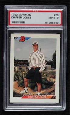 1992 Bowman - [Base] #28 - Chipper Jones [PSA 9 MINT]