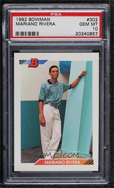 1992 Bowman - [Base] #302.1 - Mariano Rivera (E at Bottom Left Corner) [PSA 10 GEM MT]
