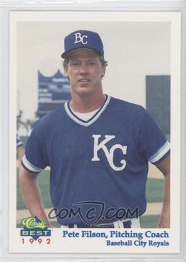 1992 Classic Best Baseball City Royals - [Base] #26 - Pete Filson