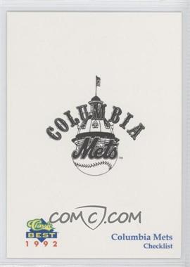 1992 Classic Best Columbia Mets - [Base] #30 - Columbia Mets Team