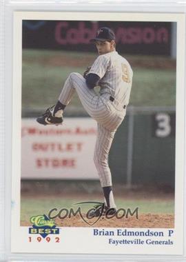 1992 Classic Best Fayetteville Generals - [Base] #3 - Brian Edmondson