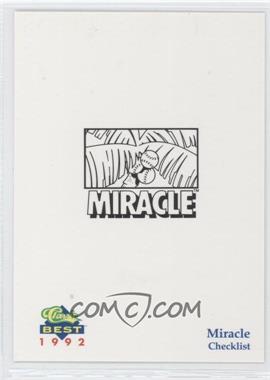 1992 Classic Best Fort Myers Miracle - [Base] #30 - Checklist