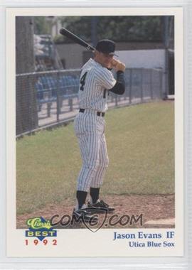 1992 Classic Best Utica Blue Sox - [Base] #11 - Jason Evans