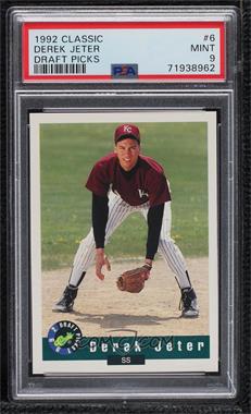 1992 Classic Draft Picks - [Base] #6 - Derek Jeter [PSA 9 MINT]