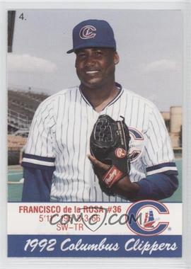 1992 Cracker Jack Columbus Clippers Police - [Base] #4 - Francisco de la Rosa