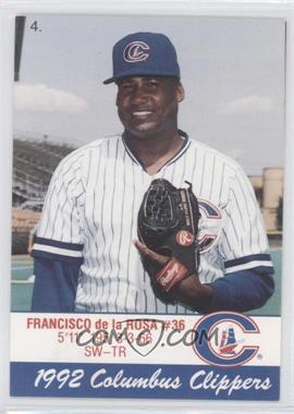 1992 Cracker Jack Columbus Clippers Police - [Base] #4 - Francisco de la Rosa