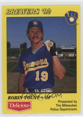 1992 Delicious Brand Cookies and Crackers Milwaukee Brewers - [Base] - Milwaukee Police #_ROYO - Robin Yount