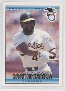 1992 Donruss - [Base] #21 - All Star - Dave Henderson
