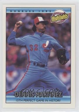 1992 Donruss - [Base] #276 - Highlights - Dennis Martinez