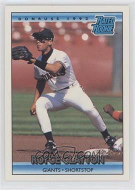 1992 Donruss - [Base] #397 - Rated Rookie - Royce Clayton