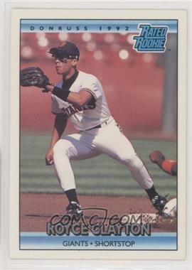 1992 Donruss - [Base] #397 - Rated Rookie - Royce Clayton