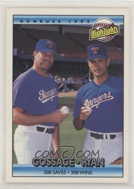 1992 Donruss - [Base] #555 - Highlights - Rich Gossage, Nolan Ryan [EX to NM]