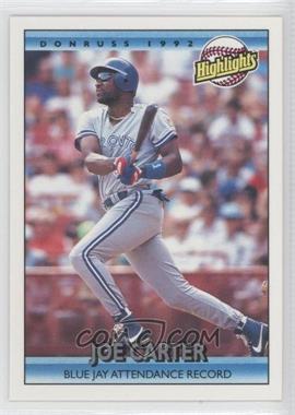 1992 Donruss - [Base] #677 - Highlights - Joe Carter