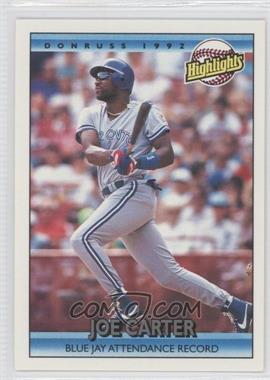 1992 Donruss - [Base] #677 - Highlights - Joe Carter