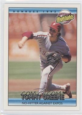 1992 Donruss - [Base] #94 - Highlights - Tommy Greene