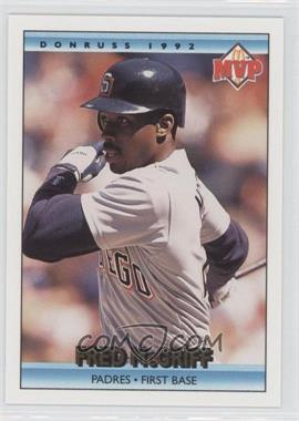 1992 Donruss - McDonald's MVP Series #9 - Fred McGriff