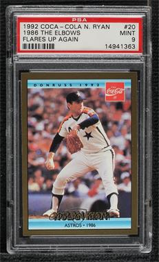 1992 Donruss Coca-Cola Nolan Ryan Career Series - [Base] #20 - Nolan Ryan [PSA 9 MINT]