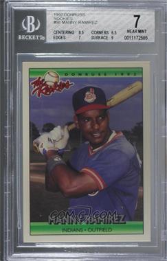 1992 Donruss The Rookies - [Base] #98 - Manny Ramirez [BGS 7 NEAR MINT]