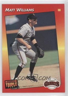 1992 Donruss Triple Play - [Base] #4 - Matt Williams