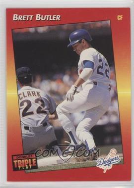 1992 Donruss Triple Play - [Base] #59 - Brett Butler, Will Clark (Will Clark Fielding)