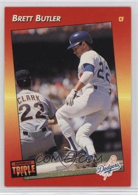 1992 Donruss Triple Play - [Base] #59 - Brett Butler, Will Clark (Will Clark Fielding) [Noted]