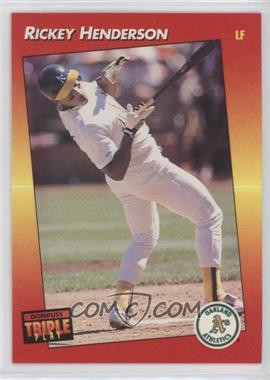 1992 Donruss Triple Play - [Base] #63 - Rickey Henderson