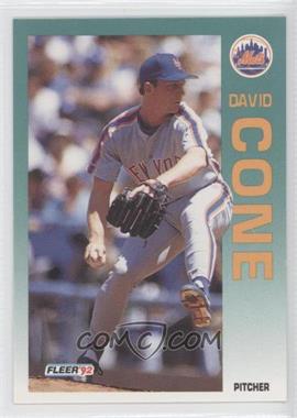 1992 Fleer - [Base] #501 - David Cone