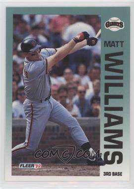 1992 Fleer - [Base] #650 - Matt Williams