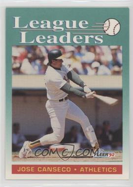 1992 Fleer - [Base] #688 - Jose Canseco