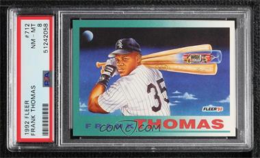 1992 Fleer - [Base] #712 - Frank Thomas [PSA 8 NM‑MT]