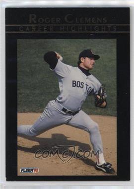 1992 Fleer - Roger Clemens Career Highlights #8 - Roger Clemens [EX to NM]