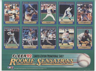 1992 Fleer - Rookie Sensations Promo Sheet #RSPS - Darren Lewis, Milt Cuyler, Mike Timlin, Brian McRae, Chuck Knoblauch, Wes Chamberlain, Ray Lankford, Chito Martinez, Phil Plantier, Scott Leius, Frank Thomas, Todd Van Poppel, Orlando Merced, Jeff Bagwell, Jeff Fassero, Rich DeLucia, Ivan Rodriguez, Juan  /250000 [Good to VG‑EX]