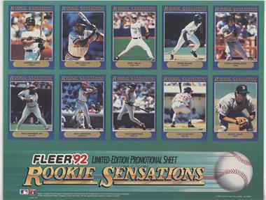 1992 Fleer - Rookie Sensations Promo Sheet #RSPS - Darren Lewis, Milt Cuyler, Mike Timlin, Brian McRae, Chuck Knoblauch, Wes Chamberlain, Ray Lankford, Chito Martinez, Phil Plantier, Scott Leius, Frank Thomas, Todd Van Poppel, Orlando Merced, Jeff Bagwell, Jeff Fassero, Rich DeLucia, Ivan Rodriguez, Juan  /250000 [Noted]