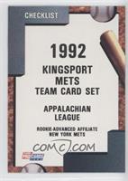Team Checklist - Kingsport Mets