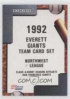 Team Checklist - Everett Giants