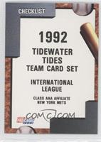 Team Checklist - Tidewater Tides