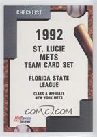 Team Checklist - St. Lucie Mets