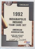 Team Checklist - Indianapolis Indians