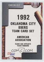 Team Checklist - Oklahoma City 89ers