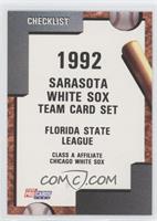Team Checklist - Sarasota White Sox
