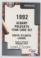 Team Checklist - Albany Polecats
