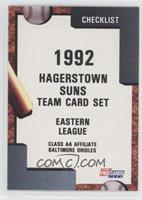 Team Checklist - Hagerstown Suns
