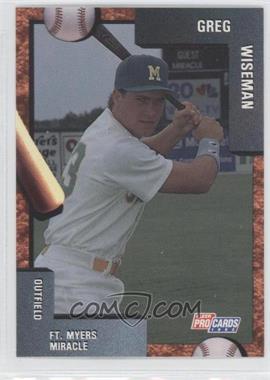 1992 Fleer ProCards Minor League - [Base] #2759 - Greg Wiseman
