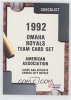 Team Checklist - Omaha Royals