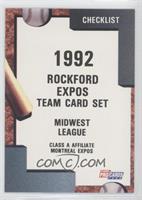 Team Checklist - Rockford Expos