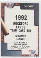 Team Checklist - Rockford Expos