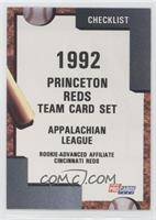 Team Checklist - Princeton Reds